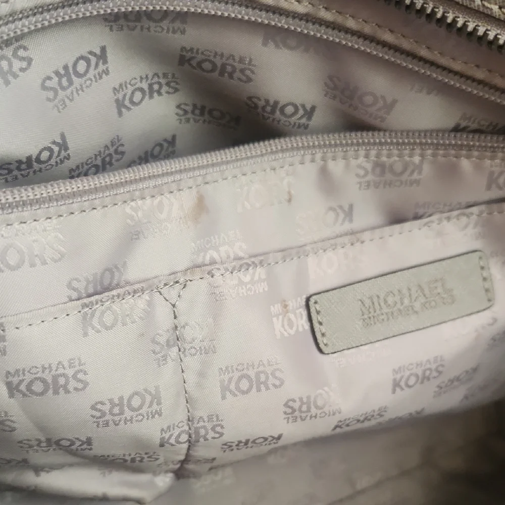 Michael Kors Gray 3 Way Crossbody Tote with Branded Lining. Great Condition!